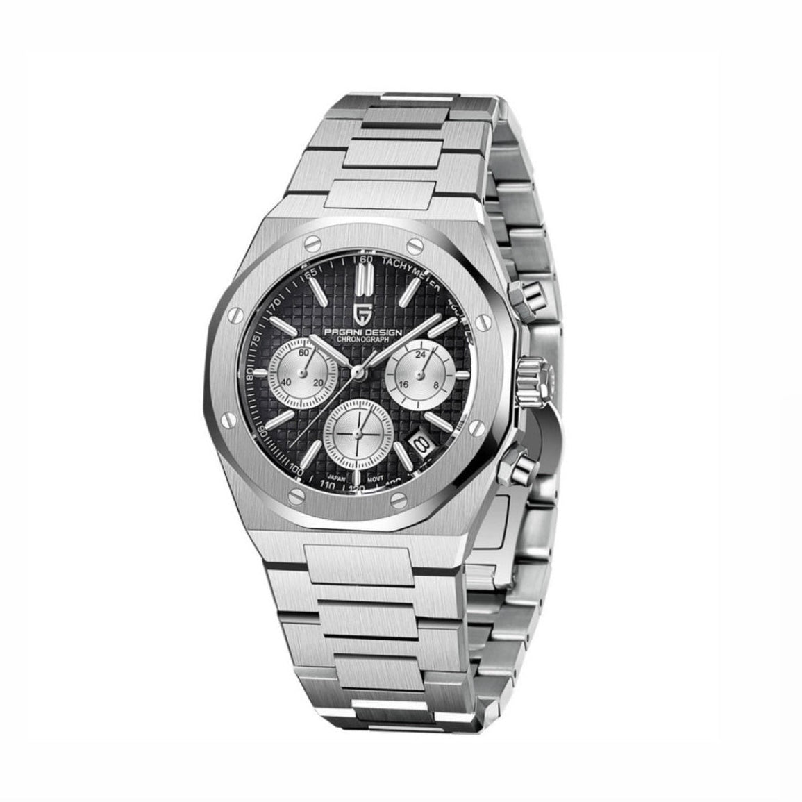 PAGANI DESIGN PD-1707 men watch black dial 40mm