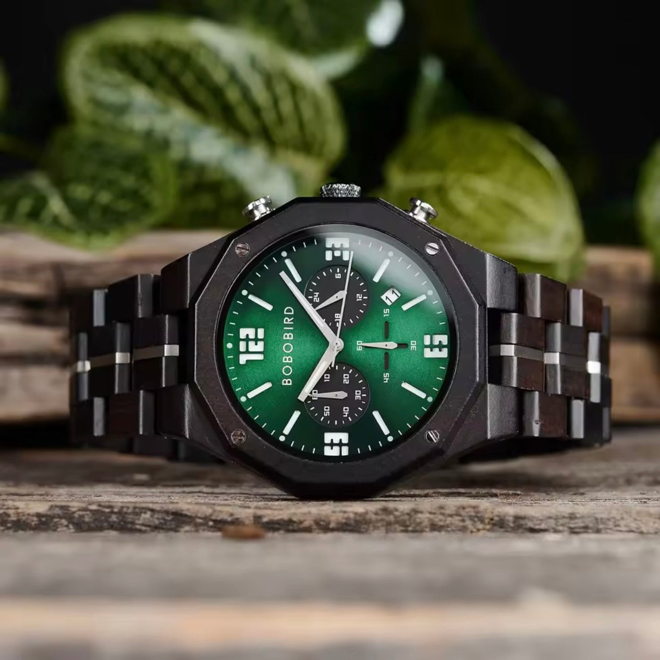 BOBOBIRD GT134-4 Men's Wooden Watch 45mm