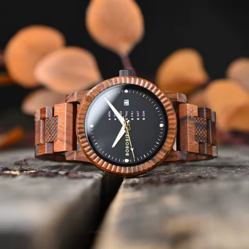 BOBOBIRD GT132-1 Men's Wooden Watch 43mm