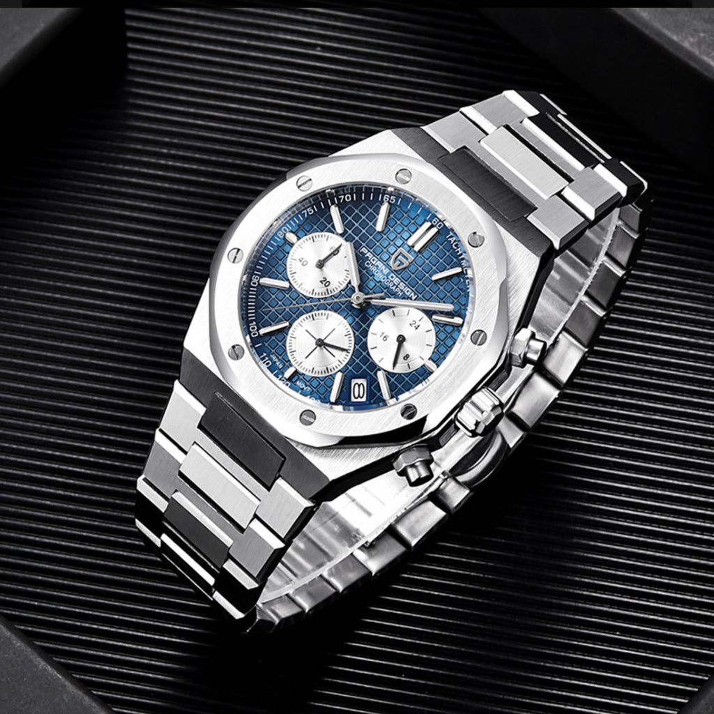 PAGANI DESIGN PD-1707 men watch blue dial 40mm