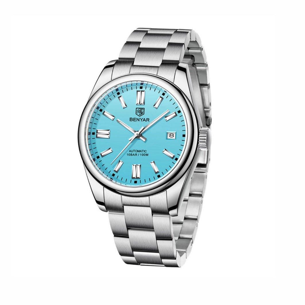 BENYAR BY-5185 men watch sky blue dial 39mm