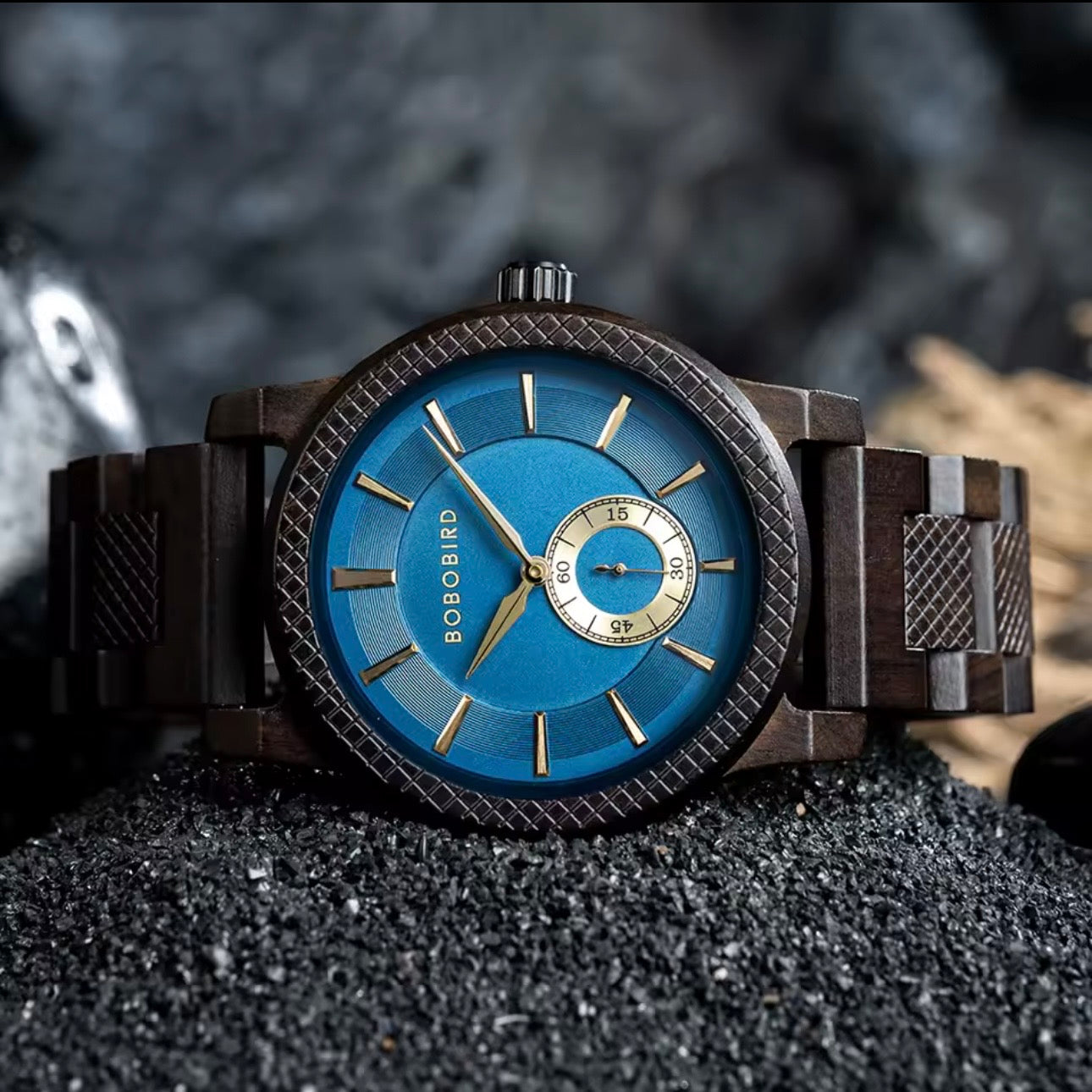 BOBOBIRD GT131-1 Men's Wooden Watch 43mm