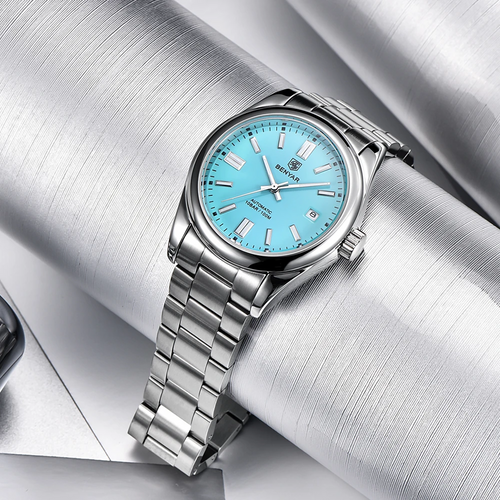 BENYAR BY-5185 men watch sky blue dial 39mm