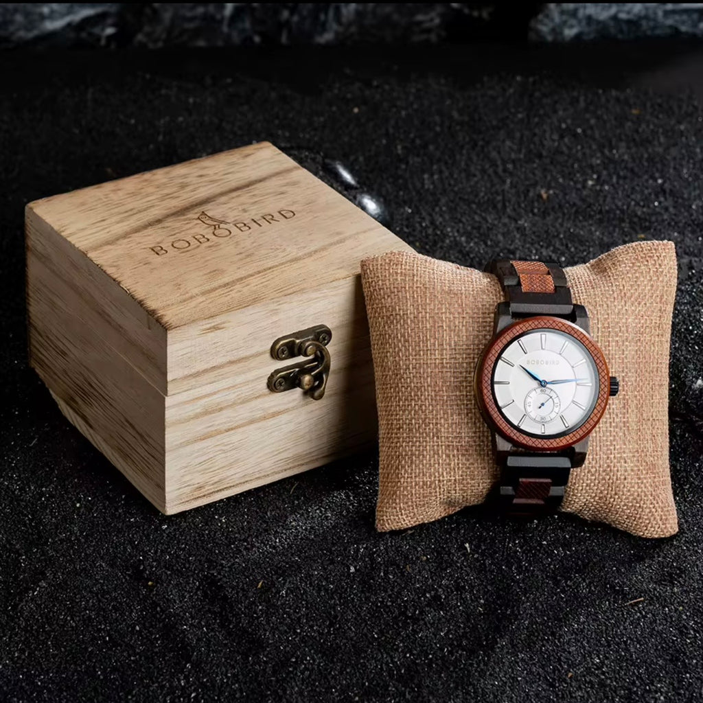 BOBOBIRD GT131-3 Men's Wooden Watch 43mm