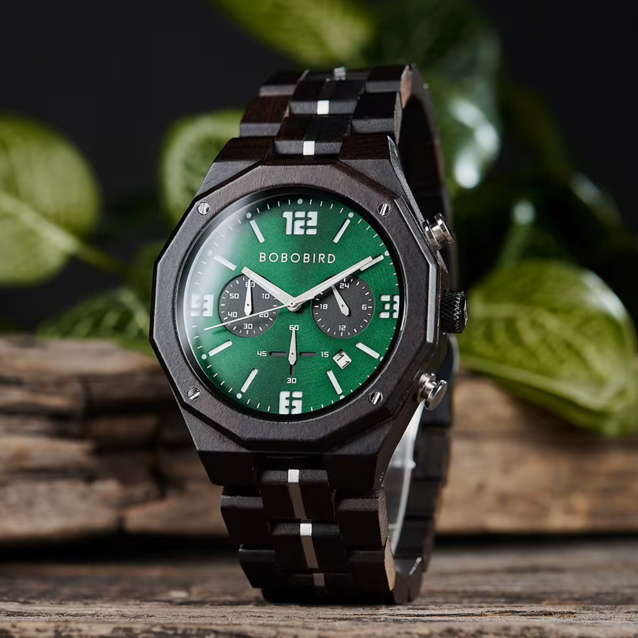 BOBOBIRD GT134-4 Men's Wooden Watch 45mm