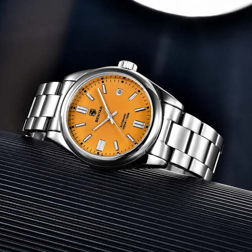 BENYAR BY-5185 men watch honey yellow dial 39mm