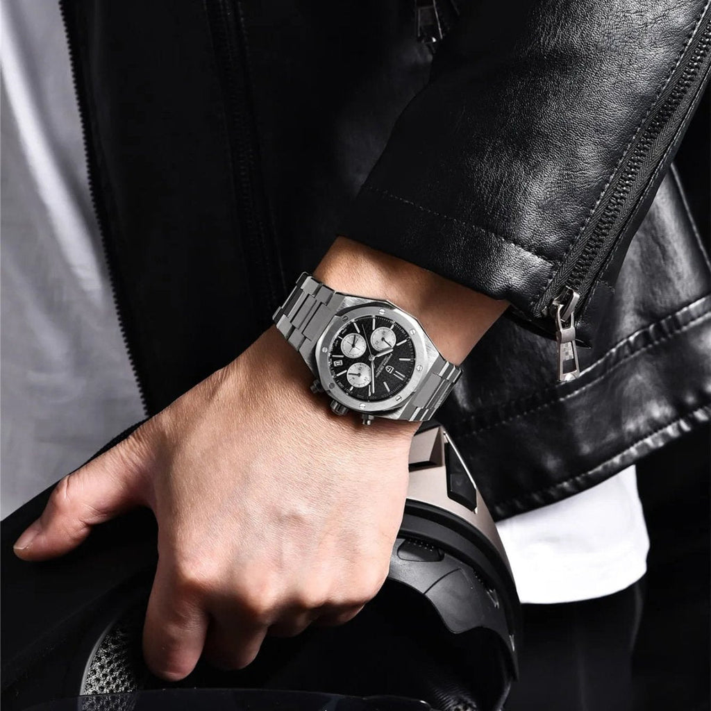 PAGANI DESIGN PD-1707 men watch black dial 40mm