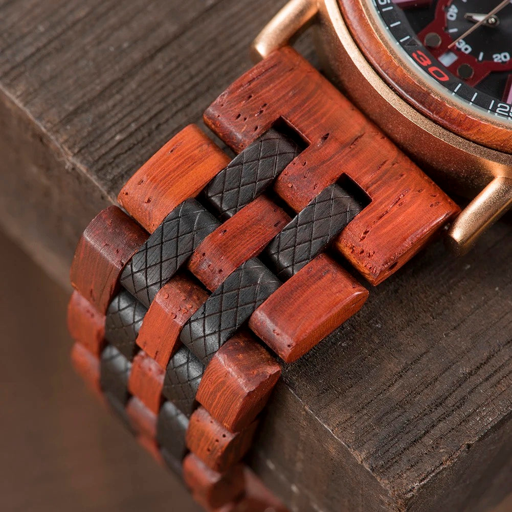 BOBOBIRD S18-5 Men's Wooden Watch 44mm