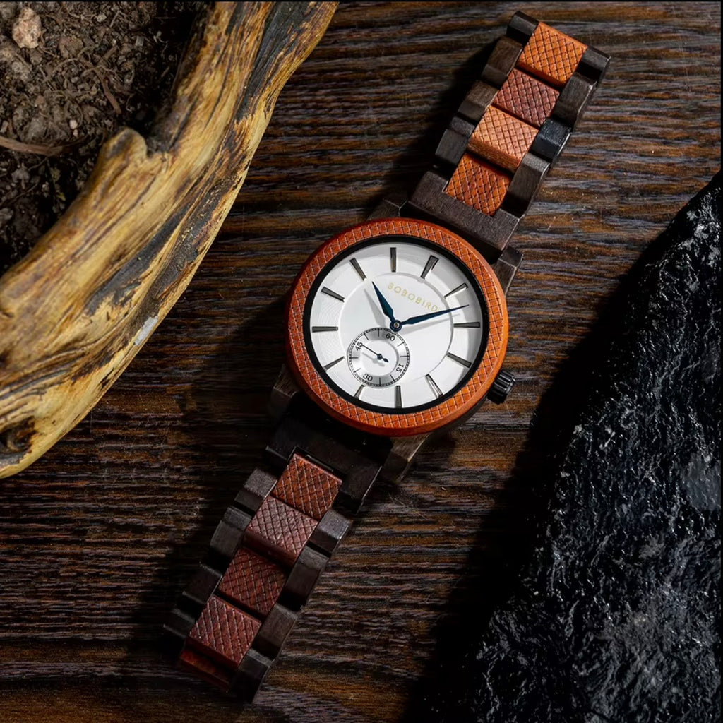 BOBOBIRD GT131-3 Men's Wooden Watch 43mm