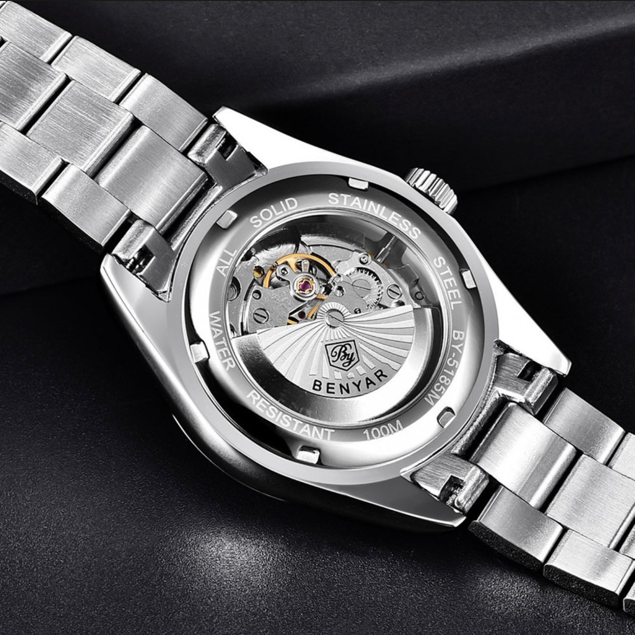 BENYAR BY-5185 men watch honey yellow dial 39mm