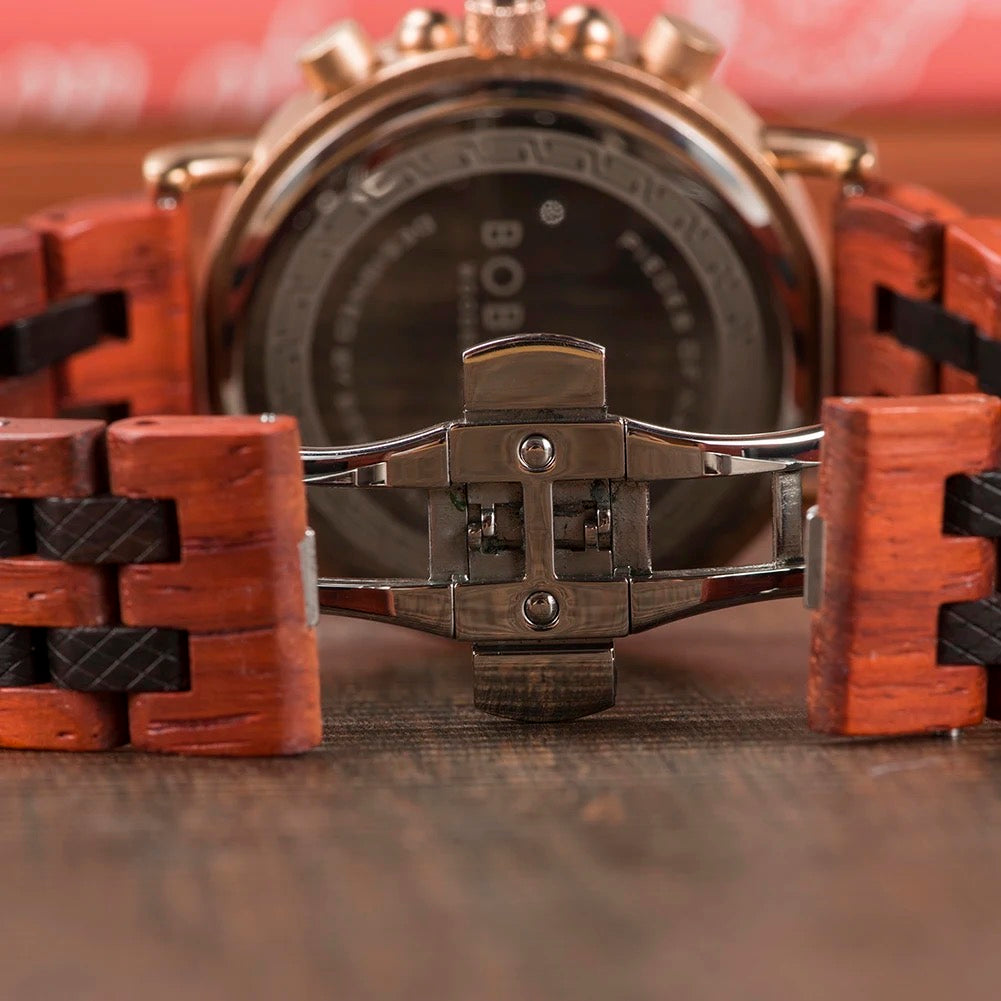 BOBOBIRD S18-5 Men's Wooden Watch 44mm