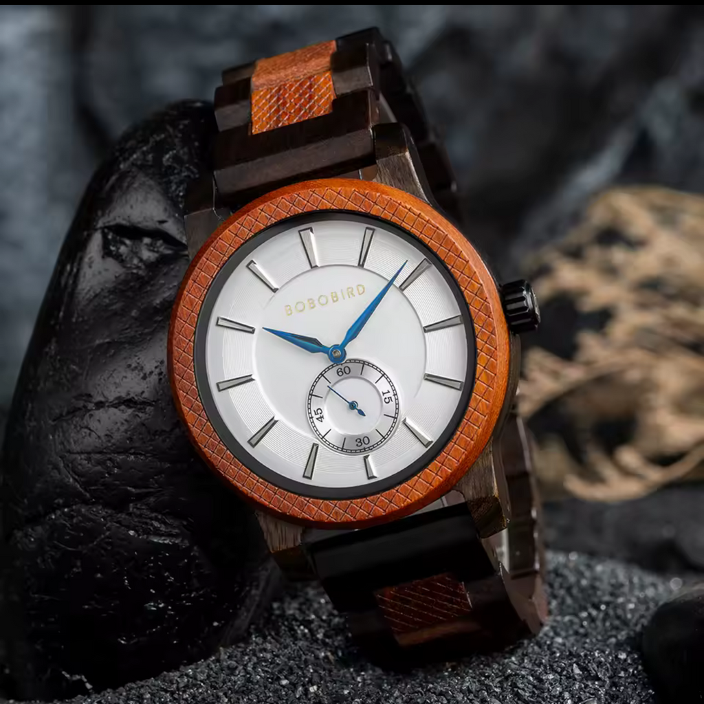 BOBOBIRD GT131-3 Men's Wooden Watch 43mm