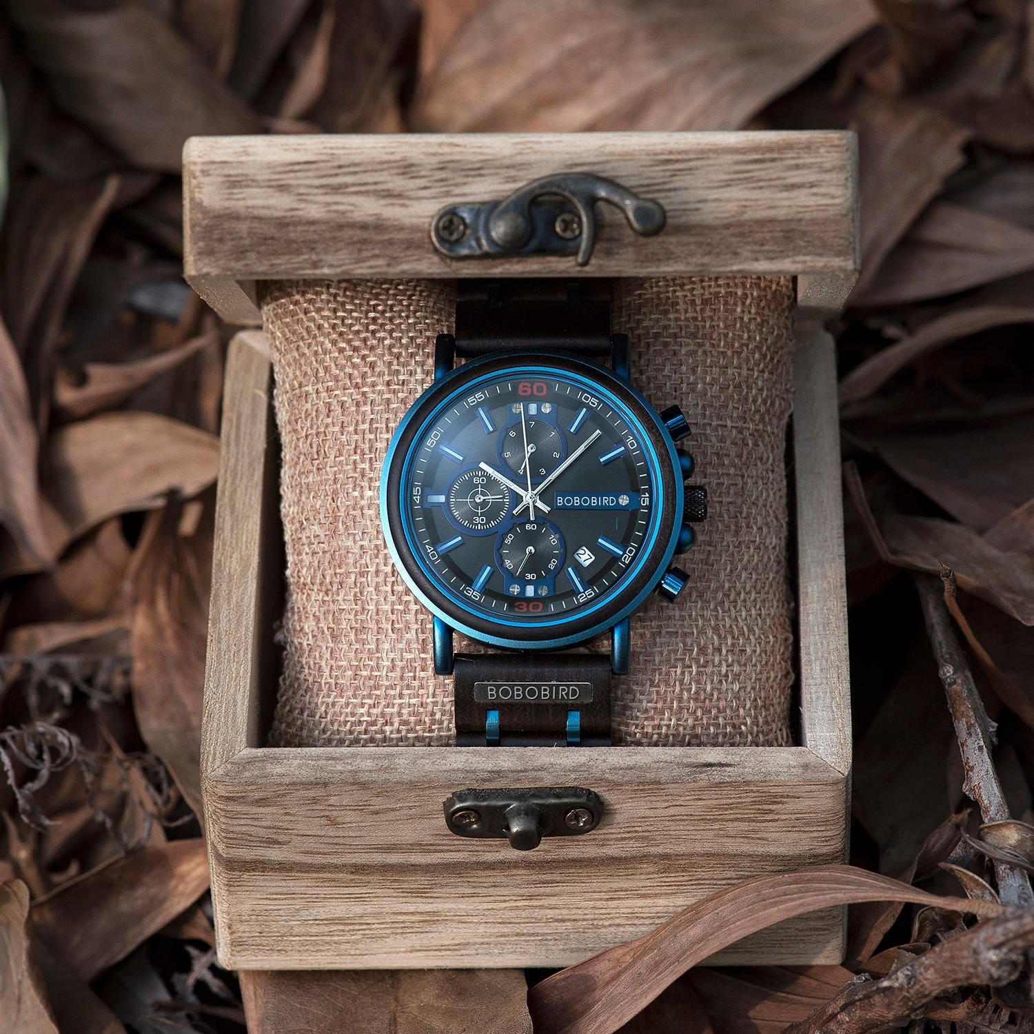 BOBOBIRD S18-6 Men's Wooden Watch 44mm