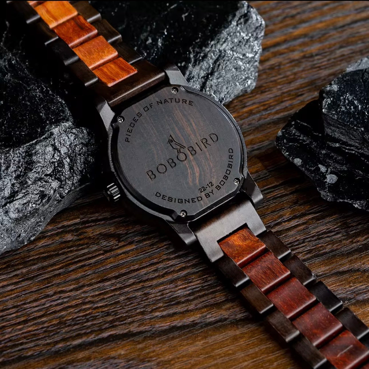 BOBOBIRD GT131-3 Men's Wooden Watch 43mm