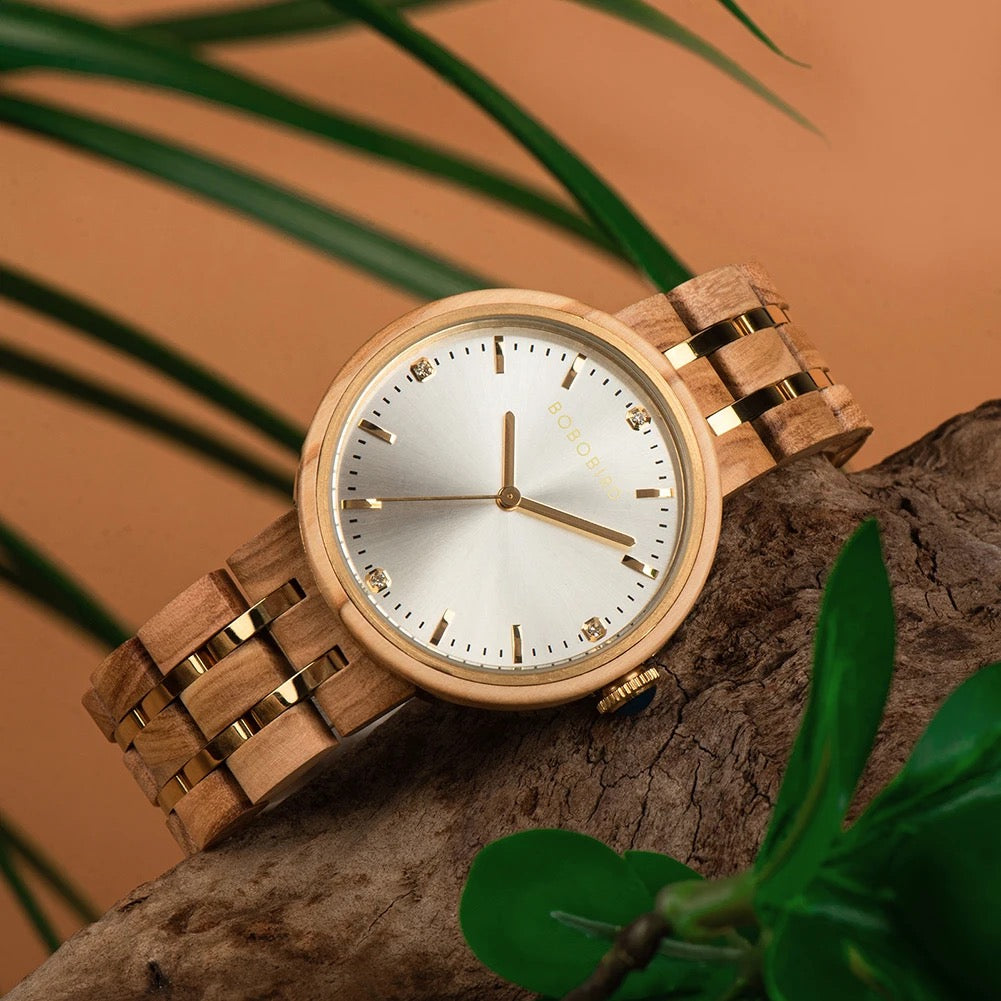 BOBOBIRD GT096 Women's Wooden Watch 38mm