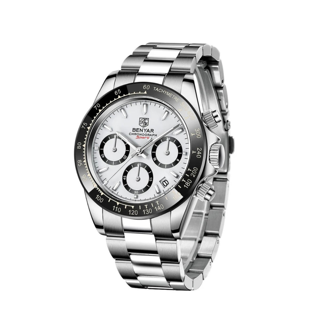 BENYAR BY-5169 men watch white dial 39mm