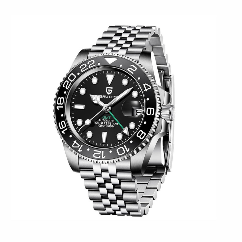 PAGANI DESIGN PD-1662 GMT men watch black dial 40mm