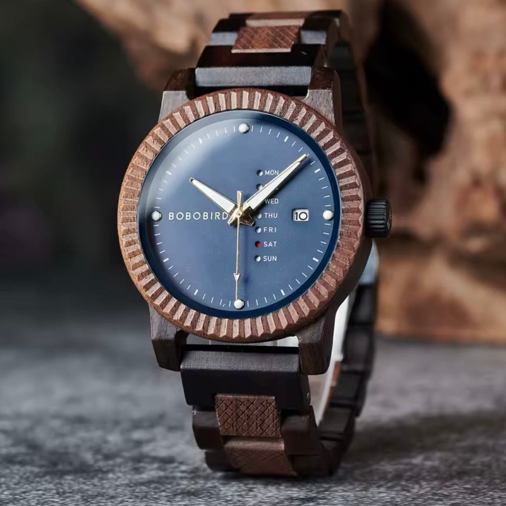 BOBOBIRD GT132-2 Men's Wooden Watch 43mm