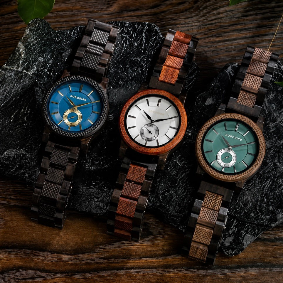 BOBOBIRD GT131-2 Men's Wooden Watch 43mm
