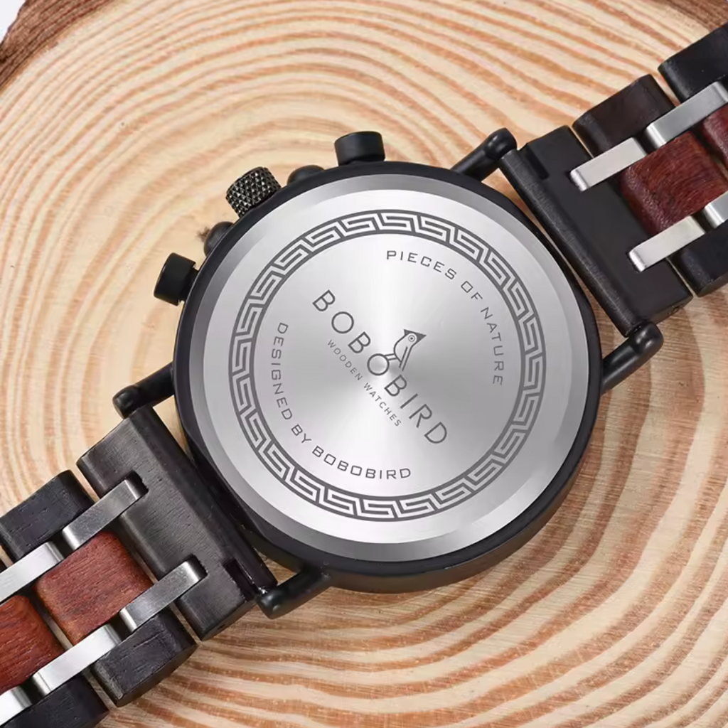 BOBOBIRD S18-1 Men's Wooden Watch 44mm