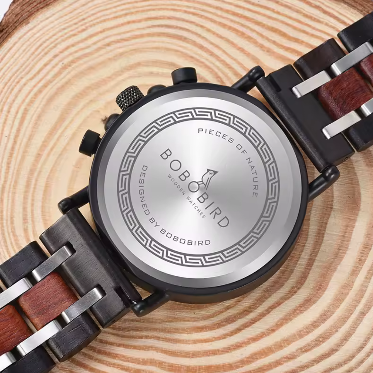 BOBOBIRD S18-1 Men's Wooden Watch 44mm