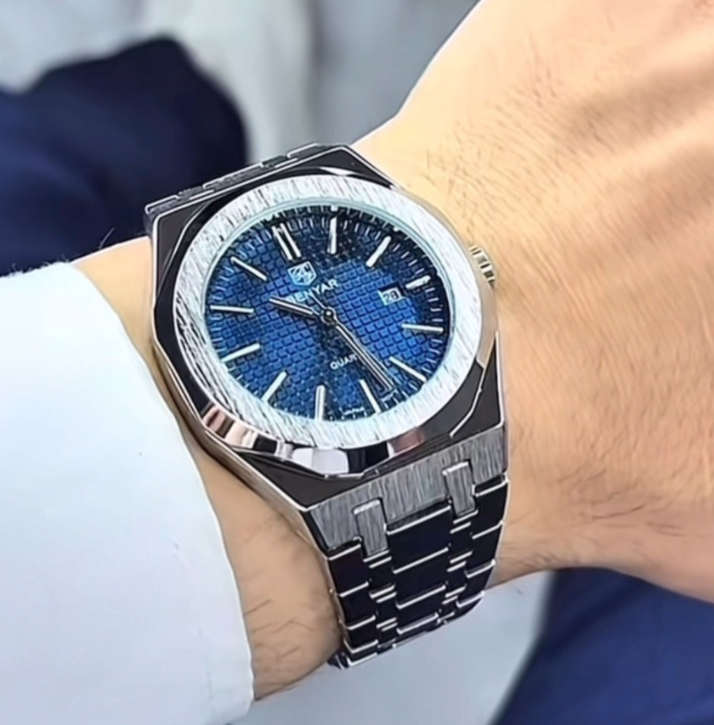 BENYAR BY-5156 men watch blue dial 41mm