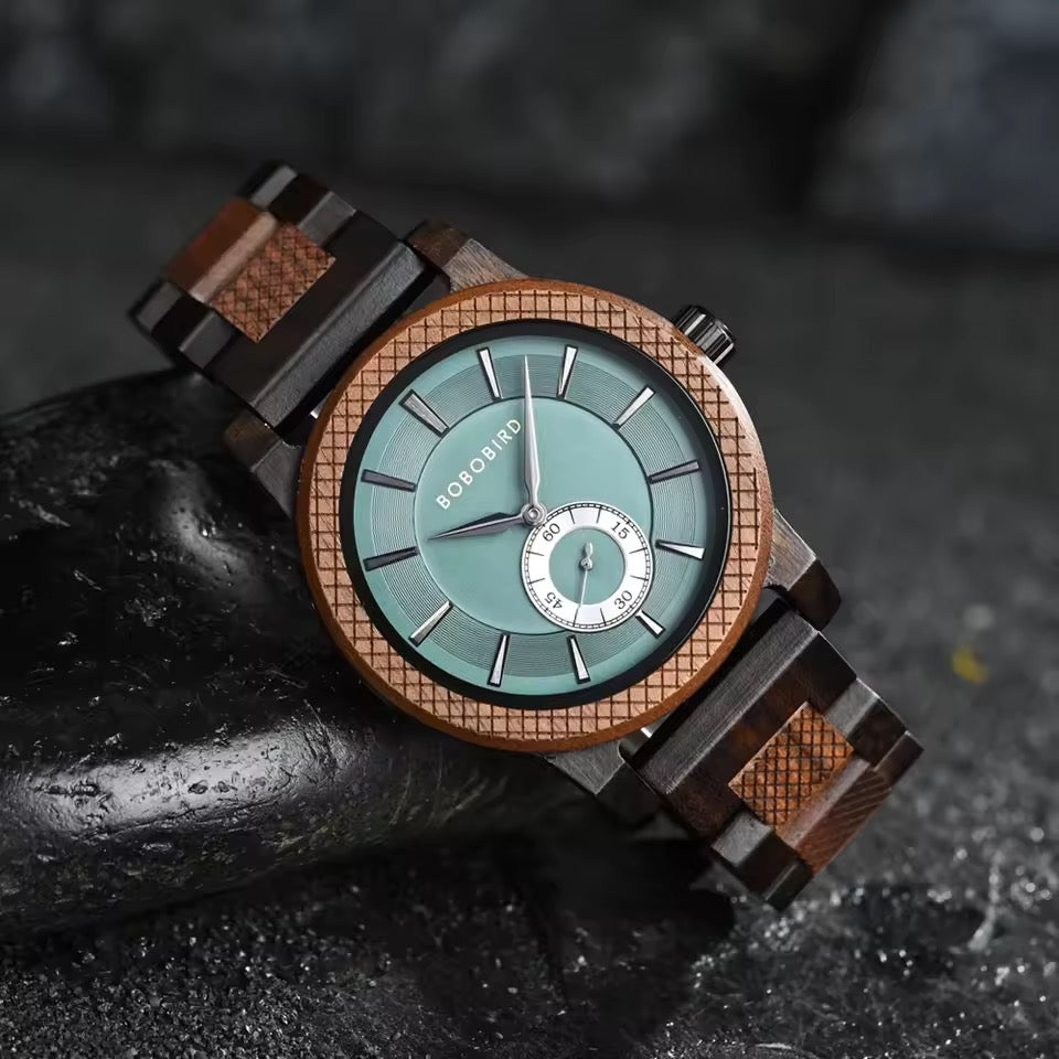 BOBOBIRD GT131-2 Men's Wooden Watch 43mm