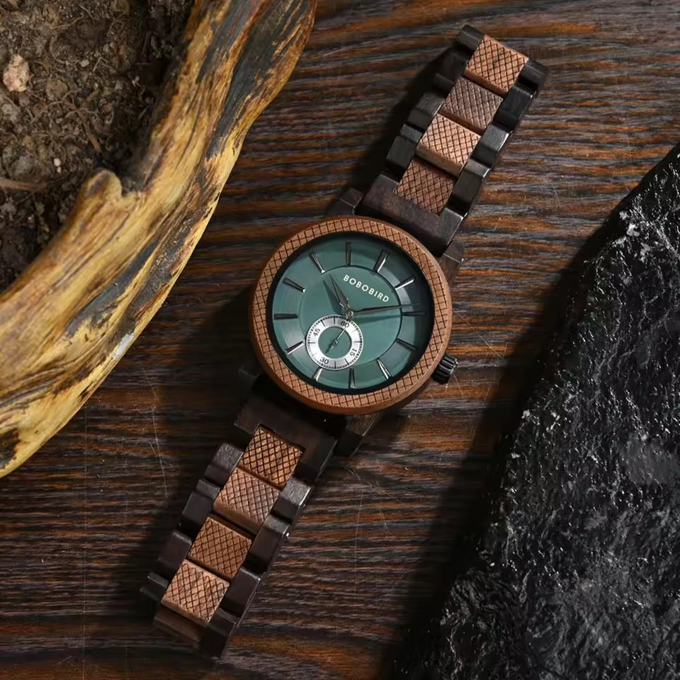 BOBOBIRD GT131-2 Men's Wooden Watch 43mm