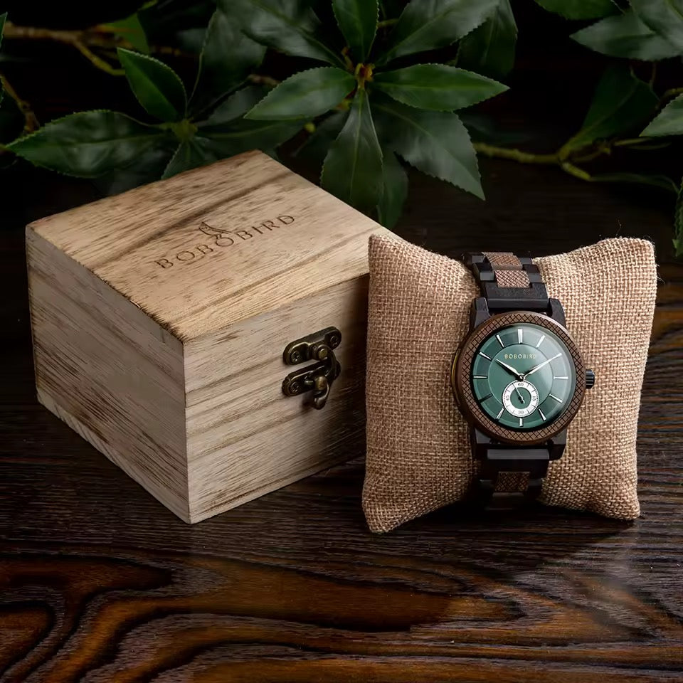 BOBOBIRD GT131-2 Men's Wooden Watch 43mm