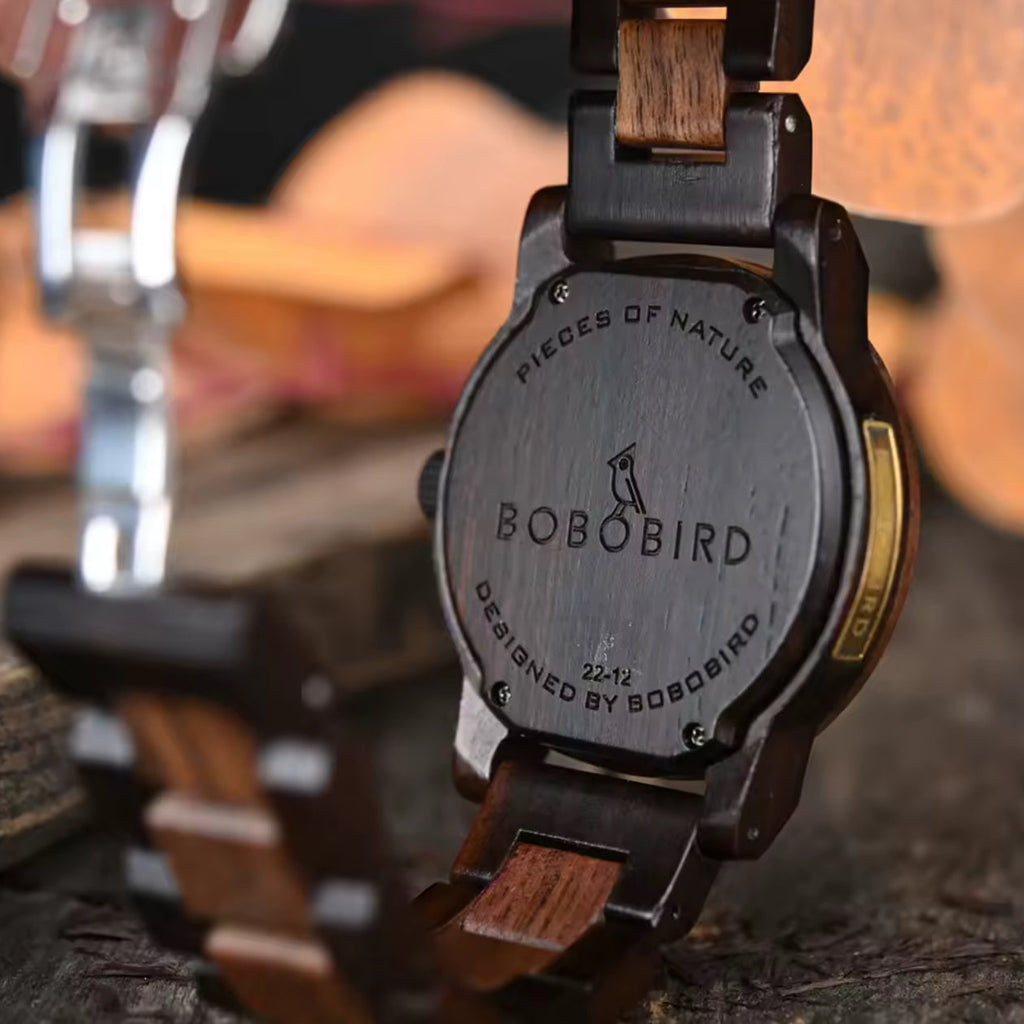 BOBOBIRD GT132-2 Men's Wooden Watch 43mm