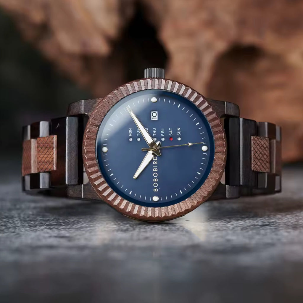 BOBOBIRD GT132-2 Men's Wooden Watch 43mm