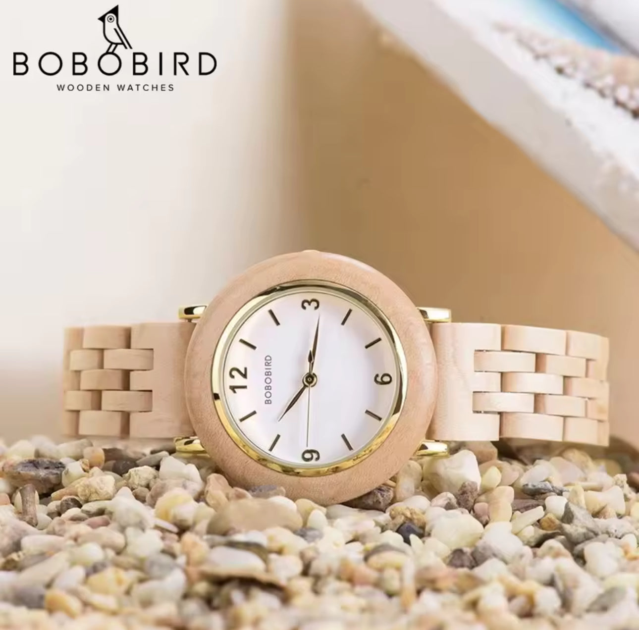 BOBOBIRD GT025 Women's Wooden Watch 33mm