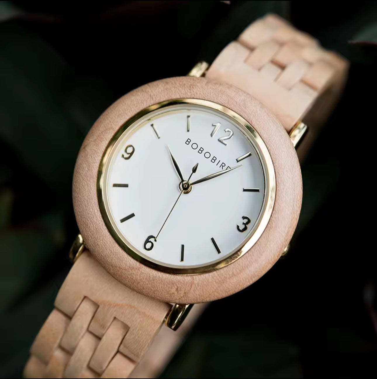 BOBOBIRD GT025 Women's Wooden Watch 33mm