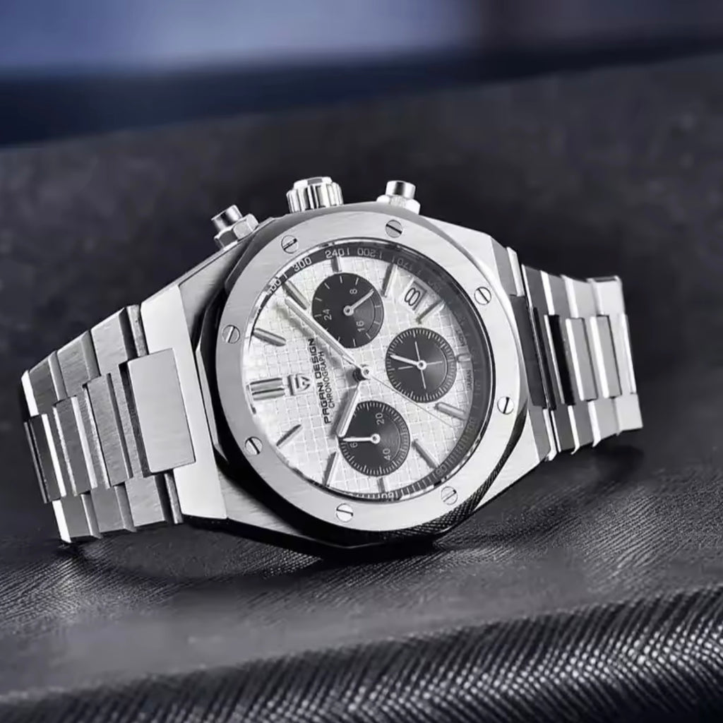 PAGANI DESIGN PD-1707 men watch white dial 40mm