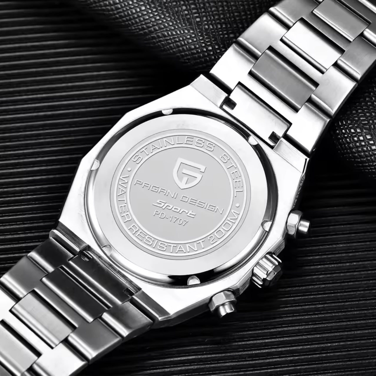 PAGANI DESIGN PD-1707 men watch black dial 40mm