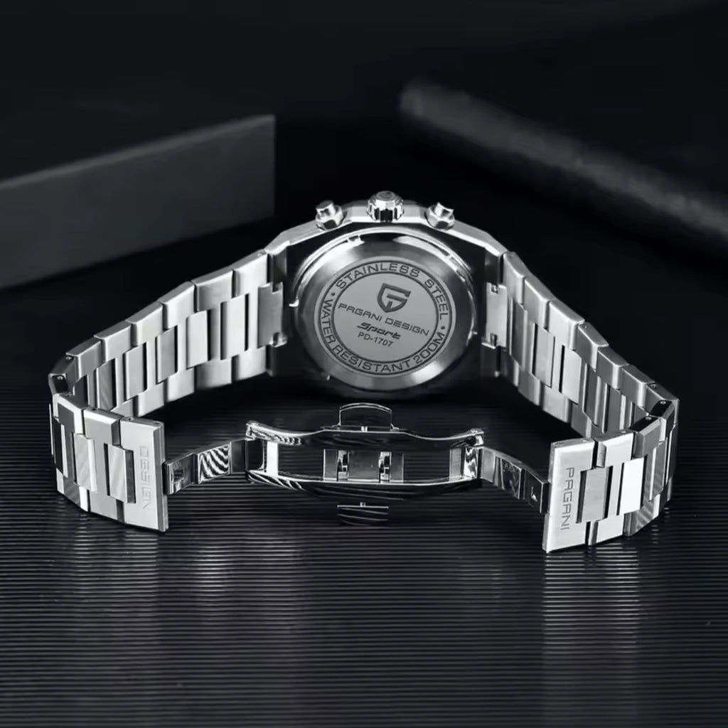 PAGANI DESIGN PD-1707 men watch white dial 40mm