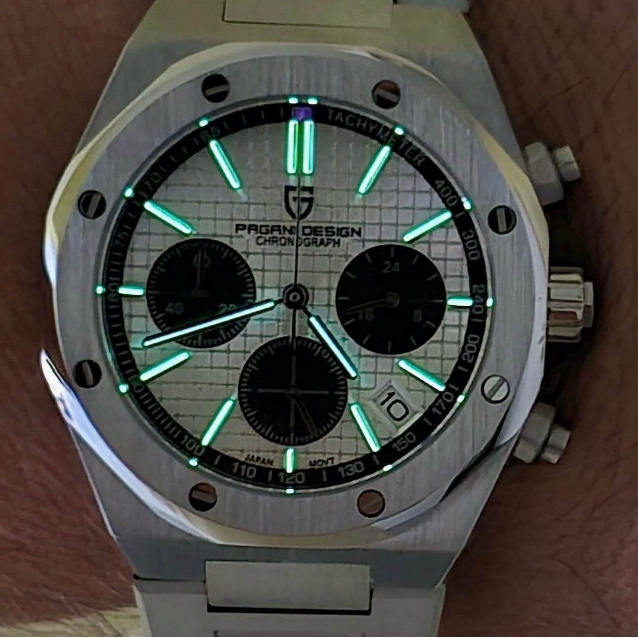 PAGANI DESIGN PD-1707 men watch white dial 40mm