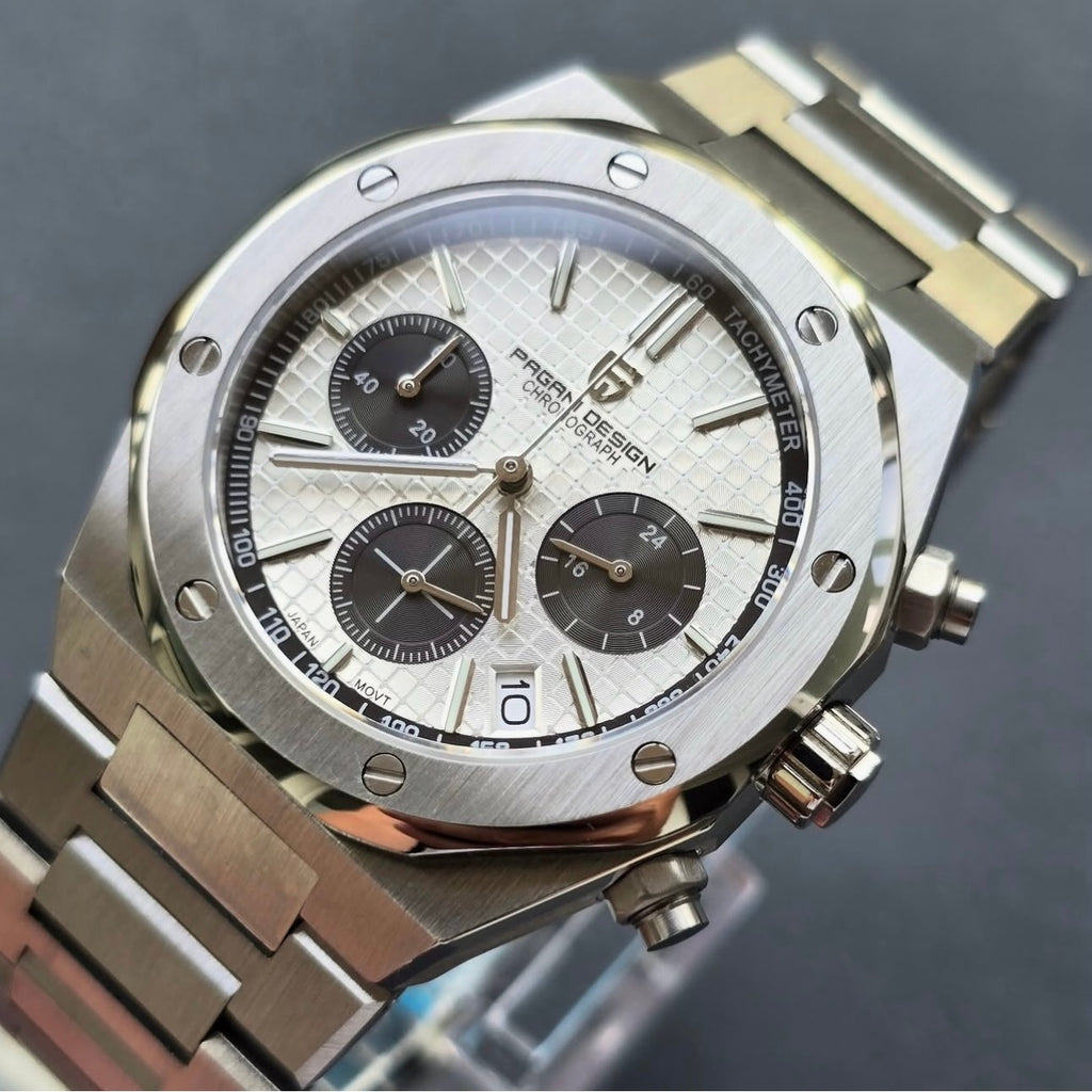 PAGANI DESIGN PD-1707 men watch white dial 40mm
