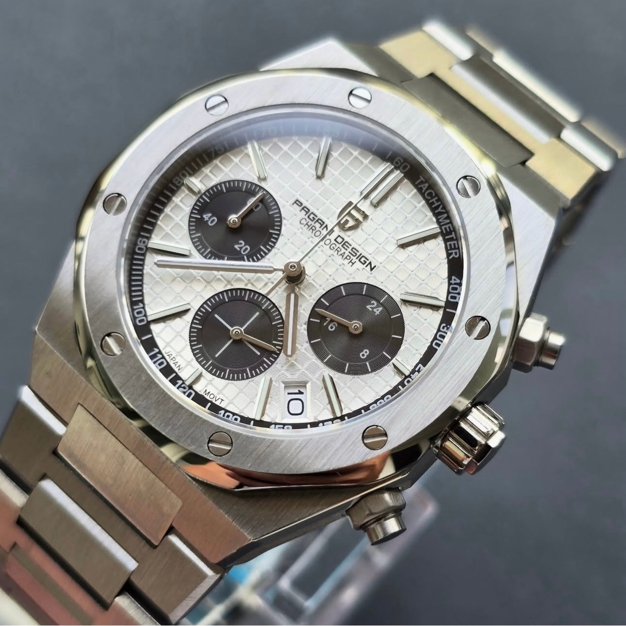 PAGANI DESIGN PD-1707 men watch white dial 40mm