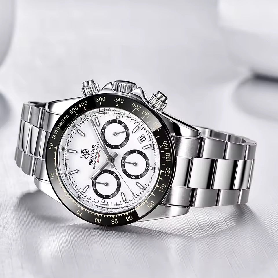 BENYAR BY-5169 men watch white dial 39mm