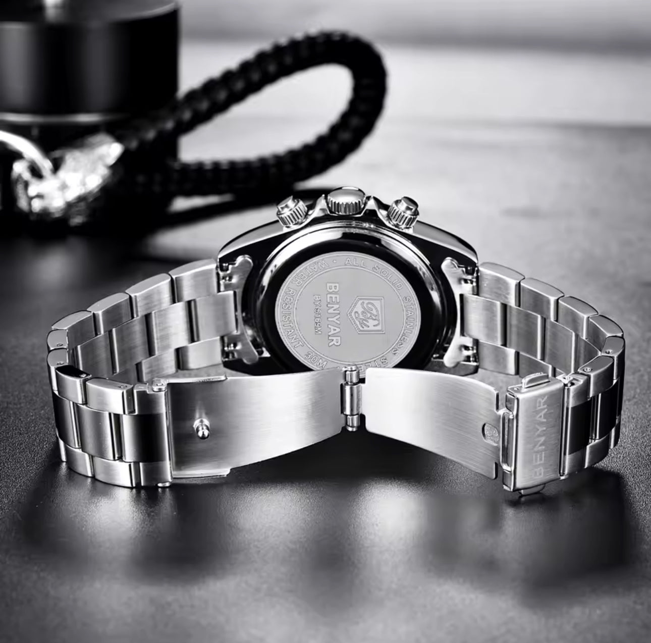 BENYAR BY-5169 men watch black dial 39mm