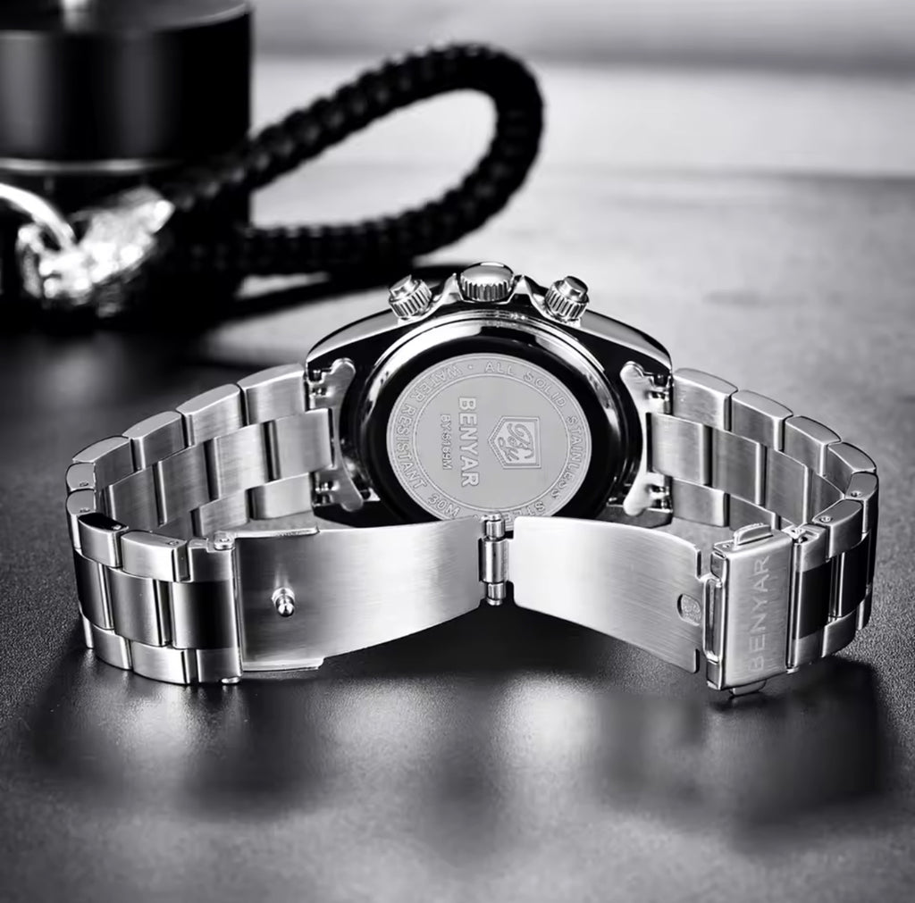 BENYAR BY-5169 men watch white dial 39mm